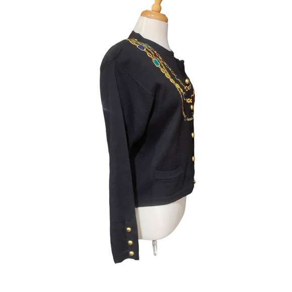 JH Collectibles embroidered and bejeweled vintage cardigan - Picture 3 of 7
